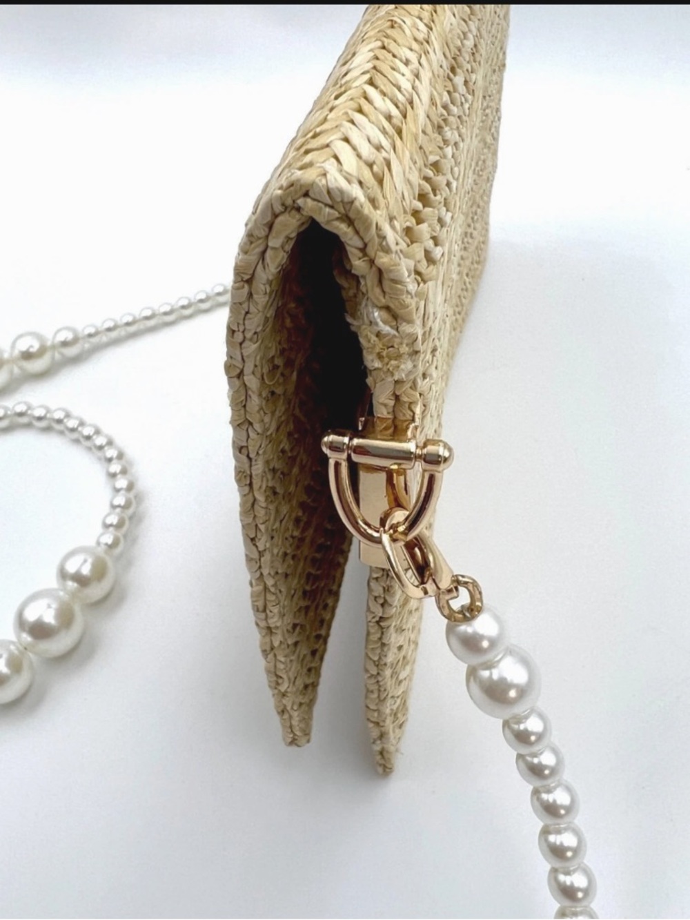 Dior Straw Raffia Woven Purse Bag Pouch With Shoulder Strap - Picture 4 of 9